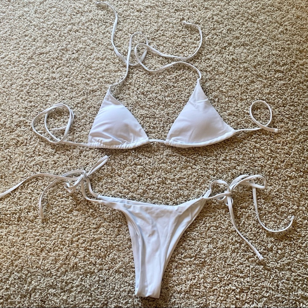 NWOT White Triangle Bikini